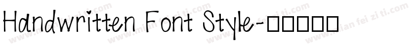 Handwritten Font Style字体转换